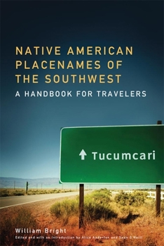 Paperback Native American Placenames of the Southwest: A Handbook for Travelers Book