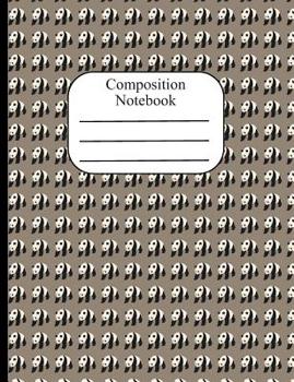 Composition Notebook: Panda Polka Dot Wide Ruled Composition Book - 120 Pages - 60 Sheets