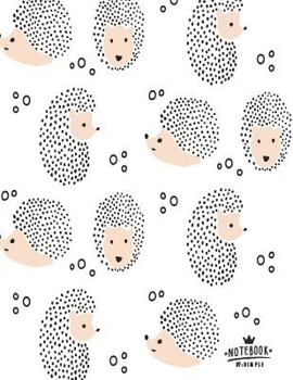 Paperback Notebook: Porcupine on white cover and Dot Graph Line Sketch pages, Extra large (8.5 x 11) inches, 110 pages, White paper, Sketc Book