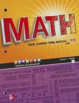 Paperback Glencoe Math, Course 3, Student Edition, Volume 1 Book