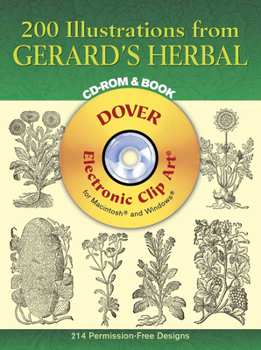Paperback 200 Illustrations from Gerard's Herbal CD-ROM and Book [With CD-ROM] Book