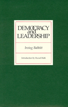Paperback Democracy and Leadership Book