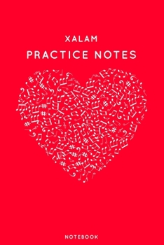 Paperback Xalam Practice Notes: Red Heart Shaped Musical Notes Dancing Notebook for Serious Dance Lovers - 6"x9" 100 Pages Journal Book