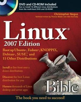 Paperback Linux Bible: Boot Up to Ubuntu, Fedora, KNOPPIX, Debian, SUSE, and 11 Other Distributions [With DVD] Book