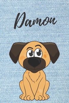 personalisiertes Notizbuch Hunde / Malbuch / Tagebuch / Journal / DIN A5 / Geschenk Damon: individuelles personalisiertes blanko Jungen & Männer Namen ... Geschenk für Männer. (German Edition)