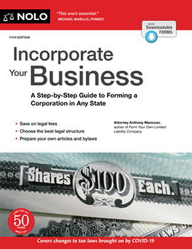 Paperback Incorporate Your Business: A Step-By-Step Guide to Forming a Corporation in Any State Book