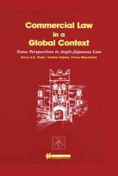 Hardcover Commercial Law In A Global Context, Some Perspectives In Book
