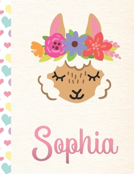 Paperback Sophia: 2020. Personalized Weekly Llama Planner For Girls. 8.5x11 Week Per Page 2020 Planner/Diary With Pink Name Book