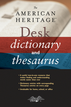 Hardcover The American Heritage Desk Dictionary and Thesaurus Book