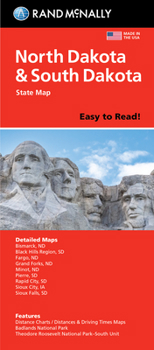 Mass Market Paperback Rand McNally Easy to Read Folded Map: North Dakota, South Dakota State Map Book