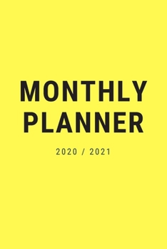 monthly planner 2020-2021: cute Notebook ,  monthly planning  , Soft Cover, Matte Finish