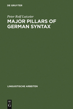 Hardcover Major pillars of German syntax Book