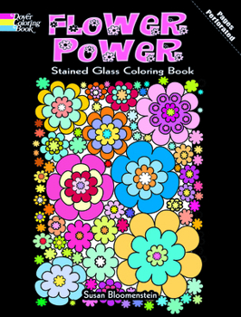 Paperback Flower Power Stained Glass Coloring Book