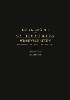 Paperback Encyklopädie Der Mathematischen Wissenschaften Mit Einschluss Ihrer Anwendungen [German] Book