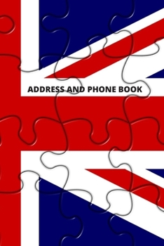 Paperback Address and Phone Book: (with discreet password journal section) 'Union Jack' Design Book Cover, Organized in Alphabetical Order, Discreet int Book