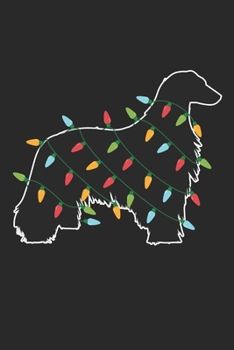 Afghan Hound with Christmas Lights - Christmas Notebook - Afghan Hound Diary - Dog Journal - Christmas Gift for Dog Lover: Medium College-Ruled Journey Diary, 110 page, Lined, 6x9 (15.2 x 22.9 cm)