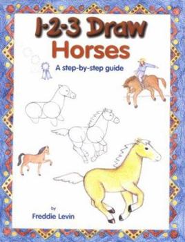 Paperback 1-2-3 Draw Horses Book