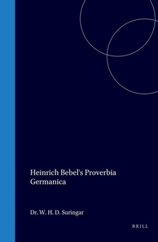 Hardcover Heinrich Bebel's Proverbia Germanica [Latin] Book