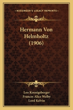 Paperback Hermann Von Helmholtz (1906) Book