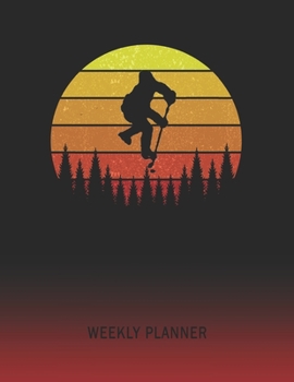 Weekly Planner: Ice Hockey | 2020 - 2021 | Plan Weeks for 1 Year | Retro Vintage Sunset Cover | January 20 - December 20 | Planning Organizer Writing ... | Plan Days, Set Goals & Get Stuff Done