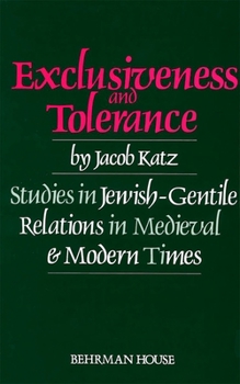 Paperback Exclusiveness and Tolerance Book