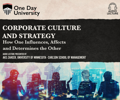 Audio CD Corporate Culture and Strategy: How One Influences, Affects and Determines the Other Book