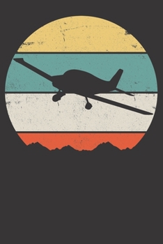 Paperback Notebook: Microlight Airplane Pilot Vintage Retro Gift Dot Grid 6x9 120 Pages Book