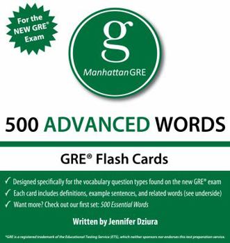 Cards Manhattan GRE 500 Advanced Words Flash Cards Book
