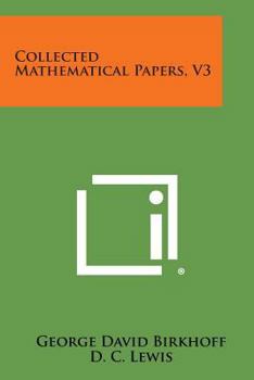 Paperback Collected Mathematical Papers, V3 Book