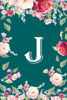 J: Flower Monogram Initial J Floral Watercolor Beautiful