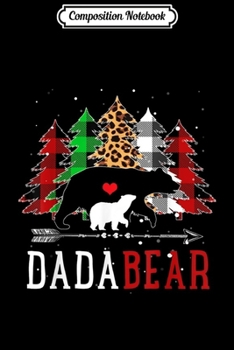 Paperback Composition Notebook: Dada Bear Leopard Buffalo Plaid Christmas Tree Light Gift Journal/Notebook Blank Lined Ruled 6x9 100 Pages Book