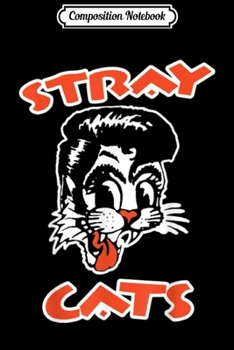 Paperback Composition Notebook: STRAY CATS Rockabilly Cool Cat Tattoo Journal/Notebook Blank Lined Ruled 6x9 100 Pages Book