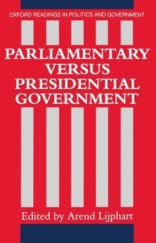 Paperback Parliamentary Versus Presidential Government Book