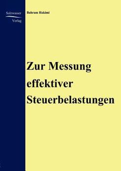 Paperback Zur Messung effektiver Steuerbelastungen [German] Book