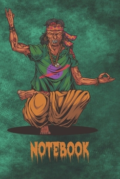 Notebook: Meditating Yoga Zombie Themed Halloween Notebook Journal - 120 Blank Lined College Ruled - 6" x 9"