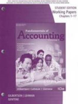Paperback Fundamentals of Accounting, Working Papers: Chapters 1-17 Book