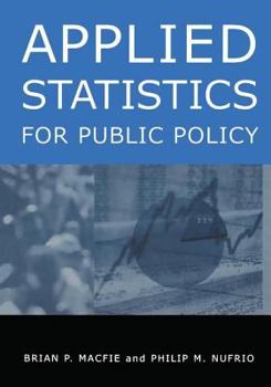Hardcover Applied Statistics for Public Policy [With CDROM] Book
