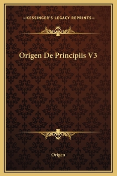 Hardcover Origen De Principiis V3 [Greek] Book