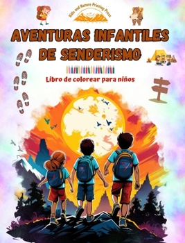 Aventuras infantiles de senderismo - Libro de colorear para niños - Dibujos divertidos y creativos de excursiones: Encantadora colección de lindas escenas de senderismo para niños (Spanish Edition)
