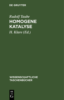 Hardcover Homogene Katalyse [German] Book