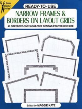 Paperback Ready-To-Use Narrow Frames and Borders Book