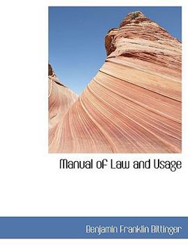 Paperback Manual of Law and Usage [Large Print] Book
