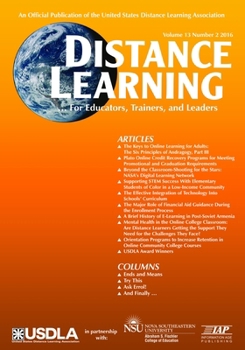 Paperback Distance Learning Vol 13 Issue 2 Book