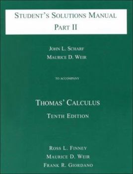 Paperback Student's Solutions Manual Part II to Accompany Thomas' Calculus Book