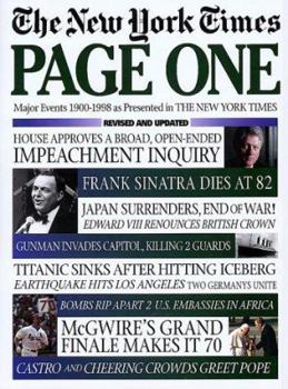 The New York Times Page One: Major Events 1900-1998 As Presented in the New York Times