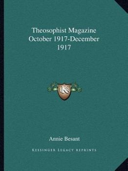 Theosophist Magazine October 1917-December 1917