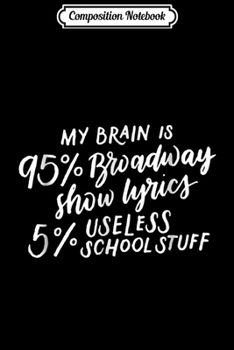 Composition Notebook: My Brain is 95% Broadway Fun Drama Actor Actress Gift Journal/Notebook Blank Lined Ruled 6x9 100 Pages