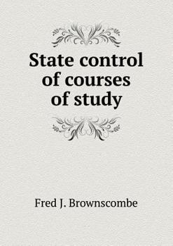 Paperback State control of courses of study Book