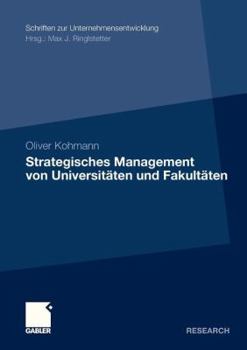 Paperback Strategisches Management Von Universitäten Und Fakultäten [German] Book