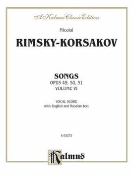 Paperback Songs, Op. 49, 50, 51, Vol 6: Russian, English Language Edition (Kalmus Edition, Vol 6) (Russian Edition) Book
